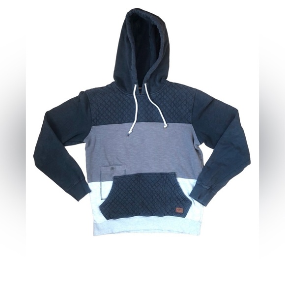 BILLABONG Men’s Small Quilted Colour Block Quilted Hoodie - Picture 1 of 4